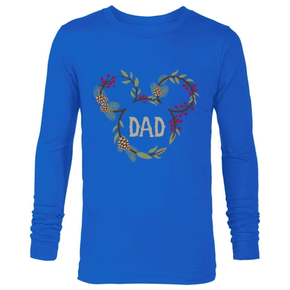 Disney Mickey Mouse Family Holiday (Dad) - Long Sleeve T-Shirt for Men - Customized-Navy
