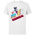 thumbnail image 1 of Disney Mickey Mouse Family Star Bro of the Birthday Boy - Short Sleeve Cotton T-Shirt for Adults - Customized-White, 1 of 5