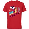 thumbnail image 1 of Disney Mickey Mouse Family Star Bro of the Birthday Kid - Short Sleeve Cotton T-Shirt for Adults - Customized-Red, 1 of 5