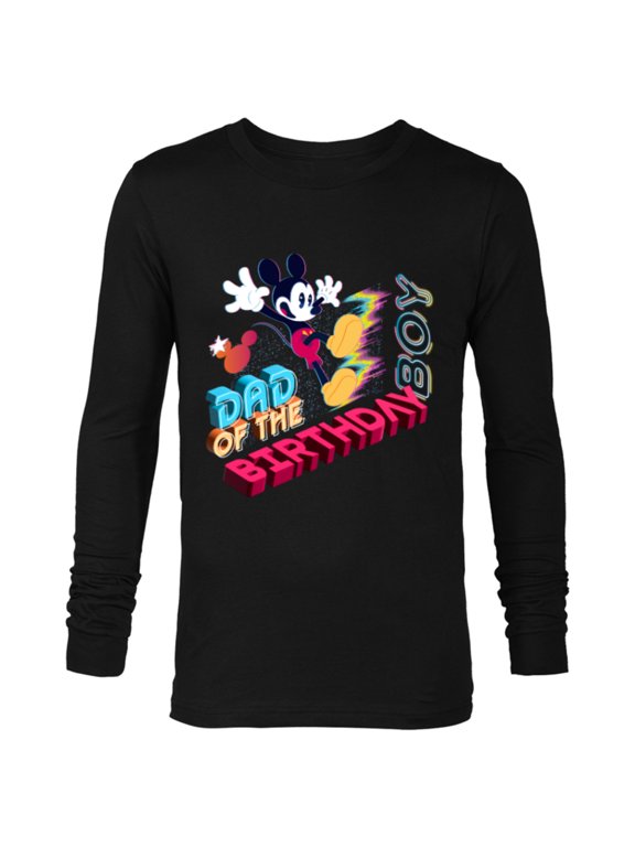 Mickey Mouse Family Star Dad of the Birthday Boy - Long Sleeve T-Shirt for Men - Customized-Black