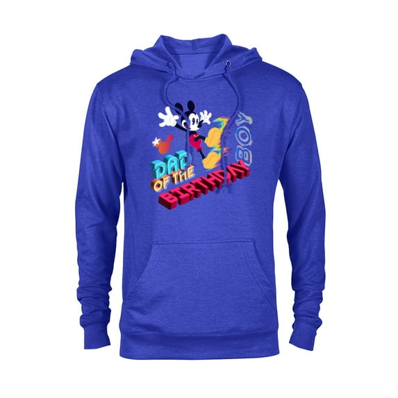 Disney Mickey Mouse Family Star Dad of the Birthday Boy - Pullover Hoodie for Adults - Customized-Royal