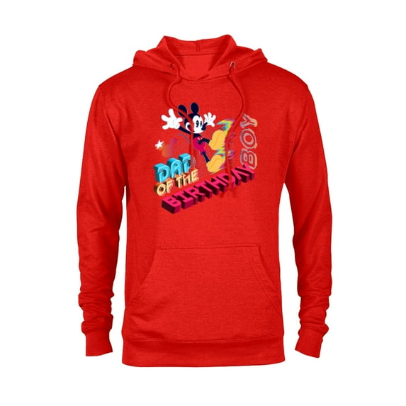 Disney Mickey Mouse Family Star Dad of the Birthday Boy - Pullover Hoodie for Adults - Customized-Red Heather