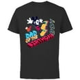 thumbnail image 1 of Disney Mickey Mouse Family Star Dad of the Birthday Boy - Short Sleeve Cotton T-Shirt for Adults - Customized-Black, 1 of 5