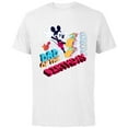 thumbnail image 1 of Disney Mickey Mouse Family Star Dad of the Birthday Kid - Short Sleeve Cotton T-Shirt for Adults - Customized-White, 1 of 5