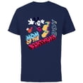 thumbnail image 1 of Disney Mickey Mouse Family Star Mom of the Birthday Boy - Short Sleeve Cotton T-Shirt for Adults - Customized-Navy, 1 of 5