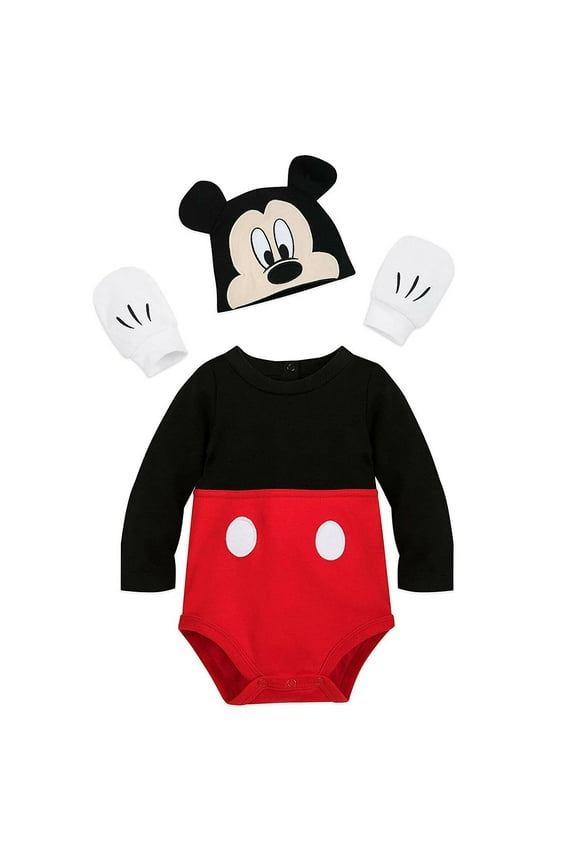 Mickey Mouse Fancy-Dress Costume with Beanie and Mittens for Babies, 6-9 Months