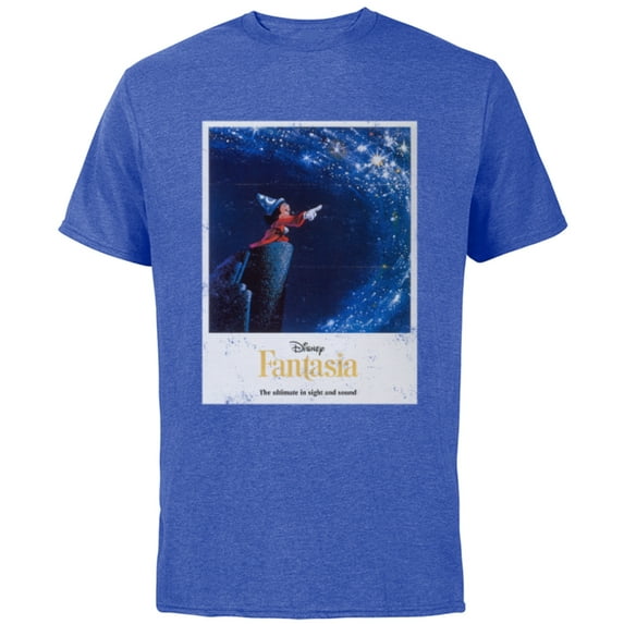 Disney Mickey Mouse Fantasia Retro Poster - Short Sleeve Cotton T-Shirt for Adults -Customized-Royal Heather