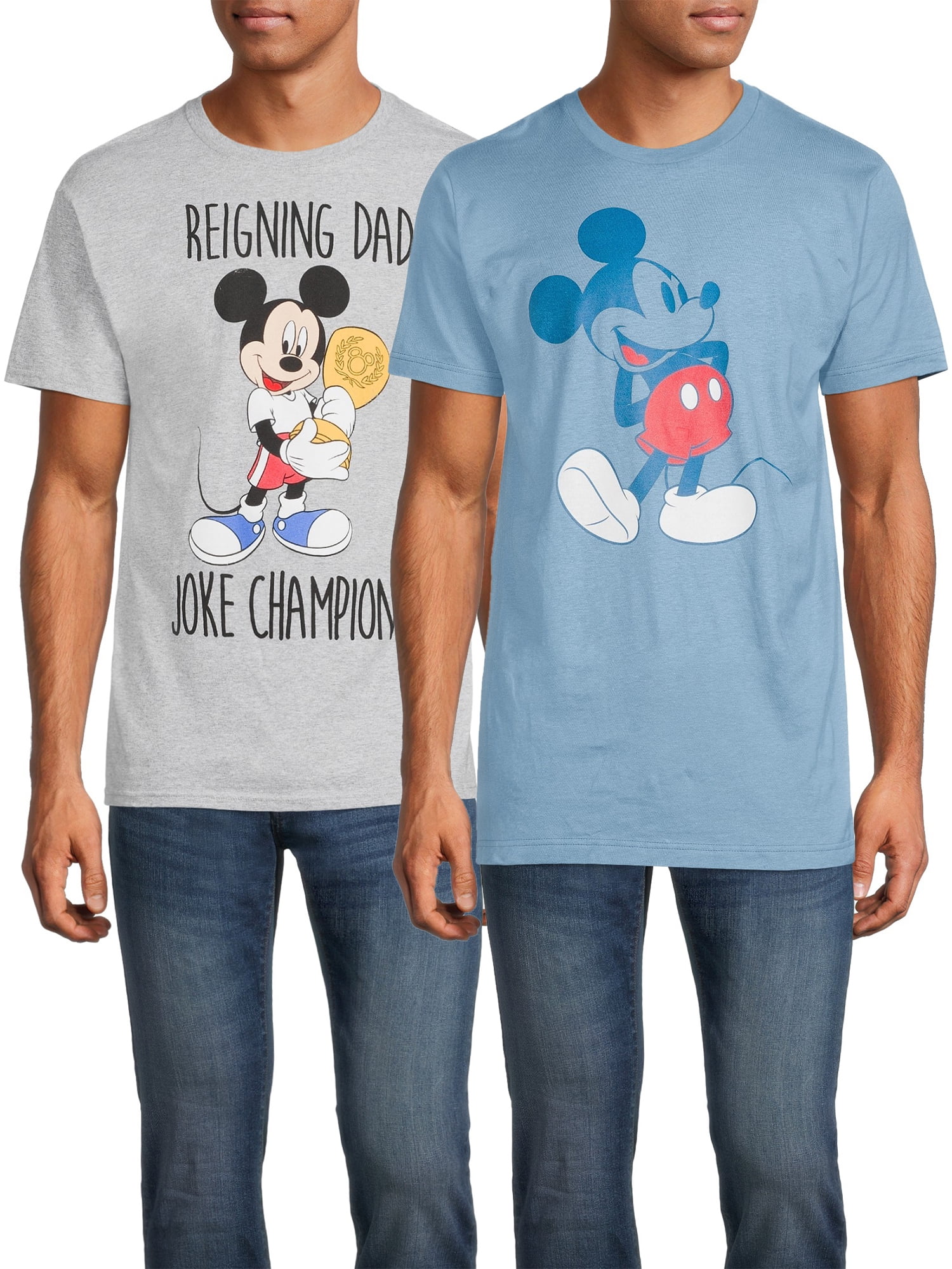 Disney Mickey Mouse Father's Day Dad Joke Champion Men's Short Sleeve