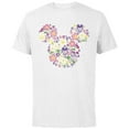 thumbnail image 1 of Disney Mickey Mouse February Birth Month Birthstone & Flower - Short Sleeve Cotton T-Shirt for Adults - Customized-White, 1 of 5