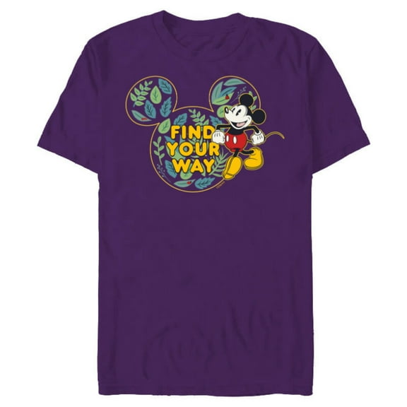 Disney Mickey Mouse Find Your Way Botanical Garden Spring - Short Sleeve Blended T-Shirt for Adults - Customized-Purple