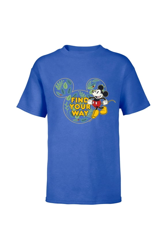 Mickey Mouse Find Your Way Botanical Garden Spring - Short Sleeve T-Shirt for Kids - Customized-Royal