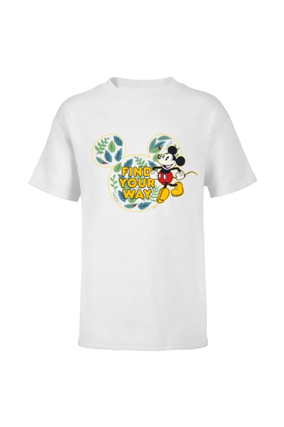 Mickey Mouse Find Your Way Botanical Garden Spring - Short Sleeve T-Shirt for Kids - Customized-White