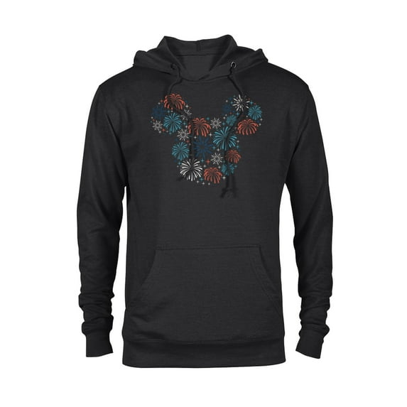 Disney Mickey Mouse Fireworks Americana - Pullover Hoodie for Adults - Customized-Black