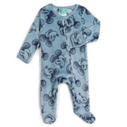 Disney Mickey Mouse Baby Boys' Fleece Footed Sleep N' Play Citadel Blue