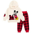 thumbnail image 1 of Disney Mickey Mouse Fleece Pullover Hoodie and Jogger Pants Outfit Set Toddler to Big Kid, 1 of 5