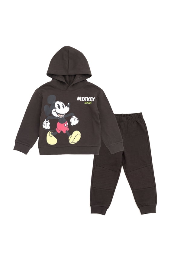 Mickey Mouse Fleece Pullover Hoodie and Jogger Pants Outfit Set Toddler to Big Kid