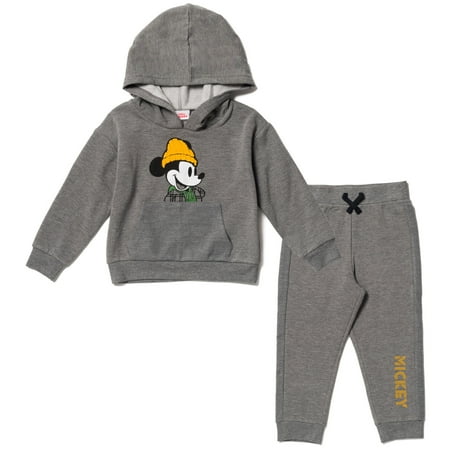 Disney Mickey Mouse Fleece Pullover Hoodie and Jogger Pants Set Infant to Toddler