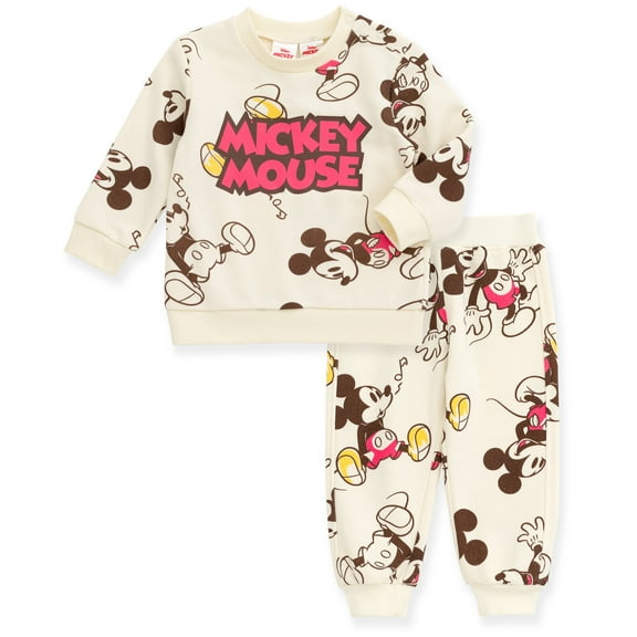 Disney Mickey Mouse Fleece Sweatshirt and Pants Outfit Set Infant to Little Kid