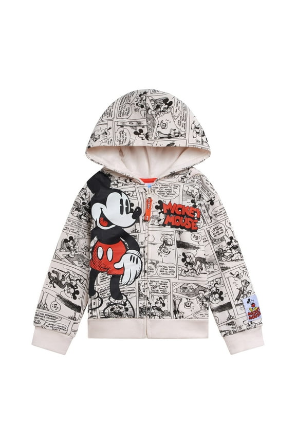 Mickey Mouse Fleece Zip Up Hoodie Toddler to Big Kid