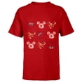 thumbnail image 1 of Disney Mickey Mouse Flowers and Daisy Print - Short Sleeve T-Shirt for Kids - Customized-Red, 1 of 5