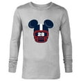 thumbnail image 1 of Disney Mickey Mouse Football Helmet #28 Sports - Long Sleeve T-Shirt for Men - Customized-Athletic Heather, 1 of 5