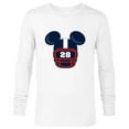 thumbnail image 1 of Disney Mickey Mouse Football Helmet #28 Sports - Long Sleeve T-Shirt for Men - Customized-White, 1 of 5