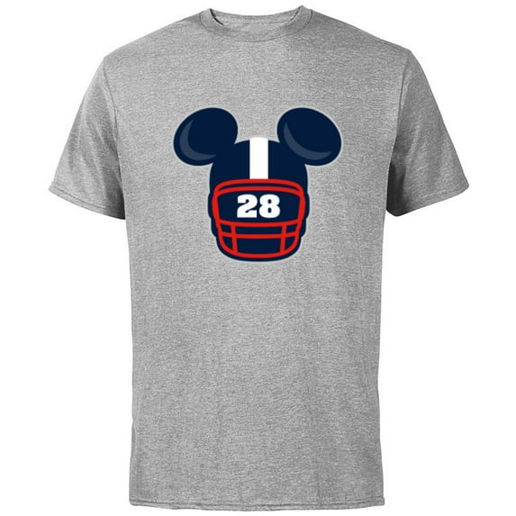 Disney Mickey Mouse Football Helmet #28 Sports - Short Sleeve Cotton T-Shirt for Adults - Customized-Athletic Heather