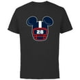 thumbnail image 1 of Disney Mickey Mouse Football Helmet #28 Sports - Short Sleeve Cotton T-Shirt for Adults - Customized-Black, 1 of 5