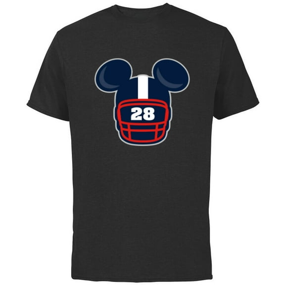 Disney Mickey Mouse Football Helmet #28 Sports - Short Sleeve Cotton T-Shirt for Adults - Customized-Black