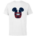 thumbnail image 1 of Disney Mickey Mouse Football Helmet #28 Sports - Short Sleeve Cotton T-Shirt for Adults - Customized-White, 1 of 5