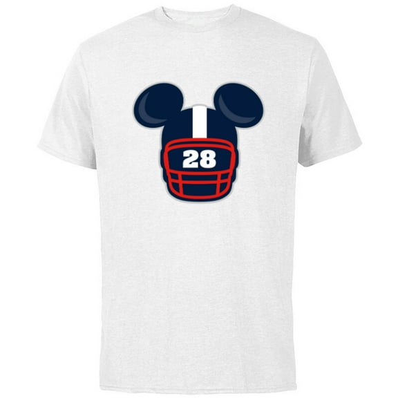 Disney Mickey Mouse Football Helmet #28 Sports - Short Sleeve Cotton T-Shirt for Adults - Customized-White