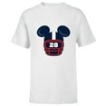 thumbnail image 1 of Disney Mickey Mouse Football Helmet #28 Sports - Short Sleeve T-Shirt for Kids - Customized-White, 1 of 5