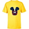 thumbnail image 1 of Disney Mickey Mouse Football Helmet #28 Sports - Short Sleeve T-Shirt for Kids - Customized-Yellow, 1 of 5