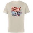 thumbnail image 1 of Disney Mickey Mouse & Friends I Love the USA Fourth of July - Short Sleeve Cotton T-Shirt for Adults - Customized-Natural, 1 of 5