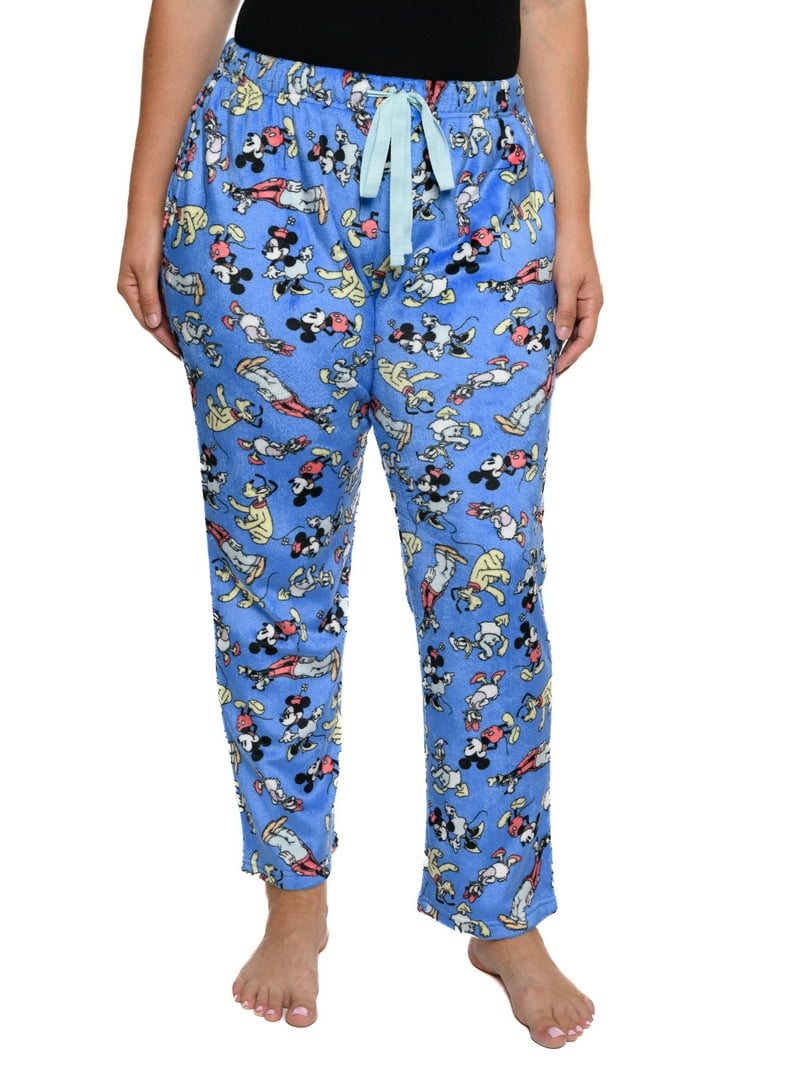 Disney Mickey Mouse Friends Lounge Pajama Pants Plush Womens