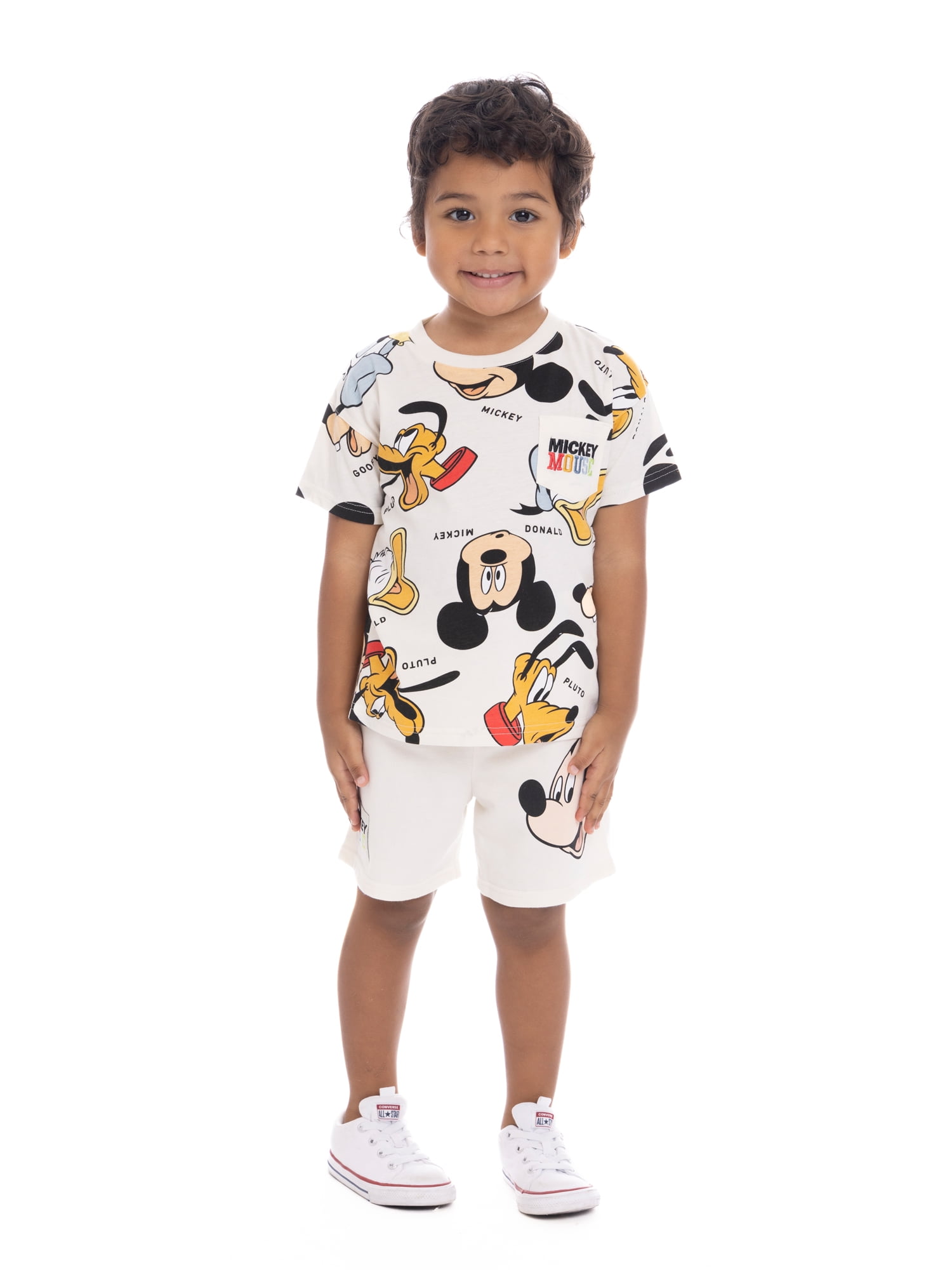 Disney Mickey Mouse & Friends Toddler Boys Graphic Tee and Shorts Set, 2-Piece, Sizes 12M-5T
