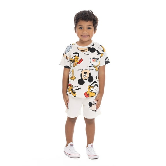Disney Mickey Mouse & Friends Toddler Boys Graphic Tee and Shorts Set, 2-Piece, Sizes 12M-5T