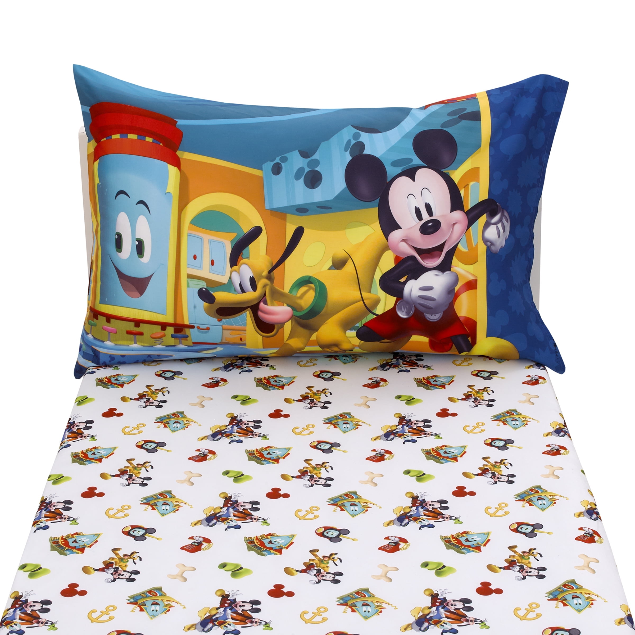 MICKEY FLOWER BED+VACATION PACKAGESグッズ Disney Mickey Mouse Funhouse Crew 4 Piece Toddler Bed Set