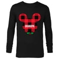 thumbnail image 1 of Disney Mickey Mouse GRANDPA Holiday Family - Long Sleeve T-Shirt for Men - Customized-Black, 1 of 5