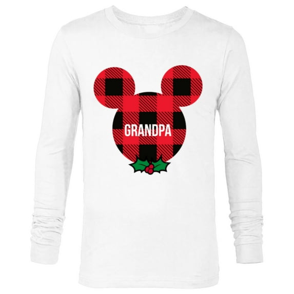 Disney Mickey Mouse GRANDPA Holiday Family - Long Sleeve T-Shirt for Men - Customized-White