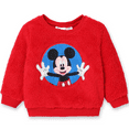thumbnail image 1 of Disney Mickey Mouse Girls Boys Fleece Sweatshirts Embroidered Graphic Crewneck Sweatshirt Sizes 2-6, 1 of 7
