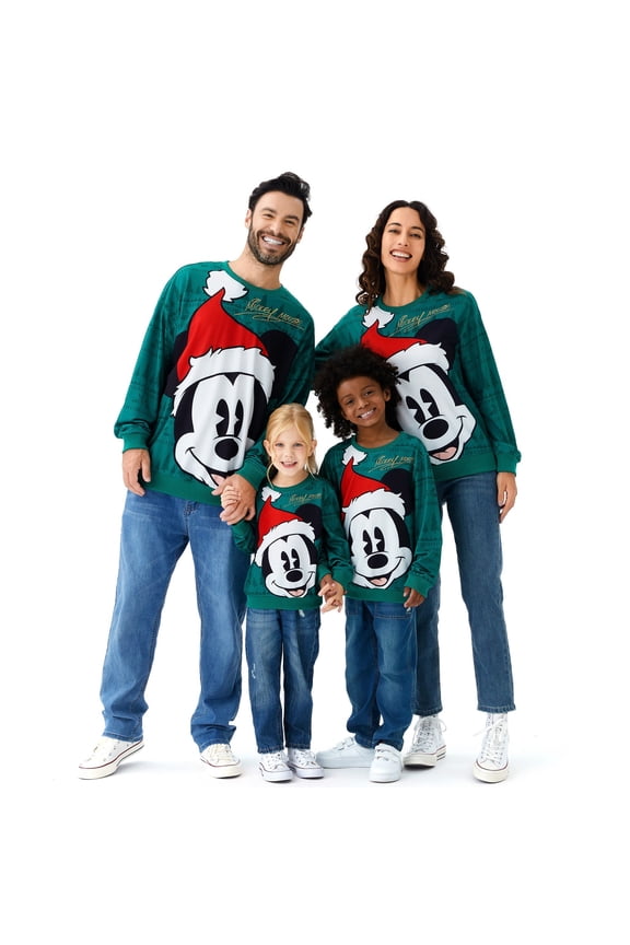 Mickey Mouse Girls Boys Graphic Sweatshirts Family Christmas Matching Sets Pullover Ugly Sweatshirts