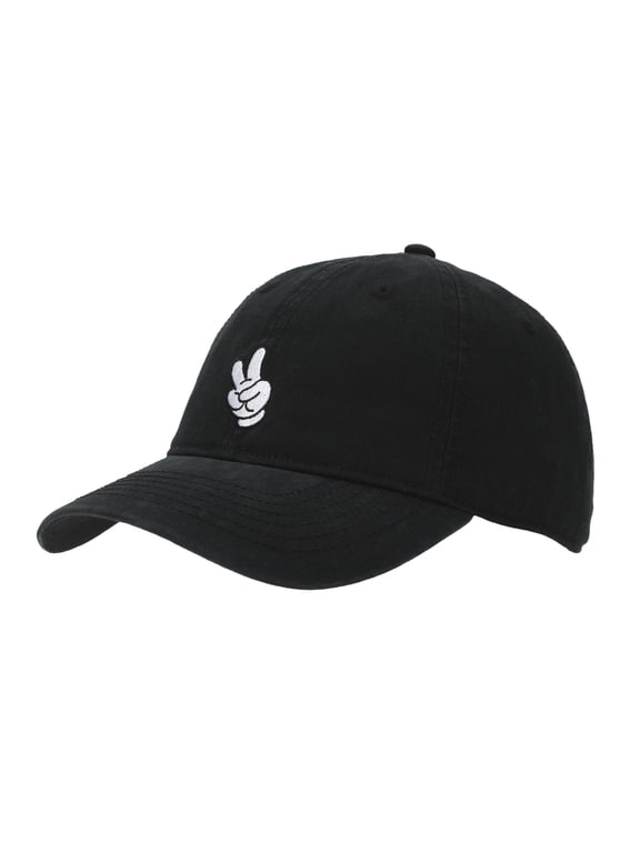 Disney Mickey Mouse Glove Black Unstructured Baseball Cap