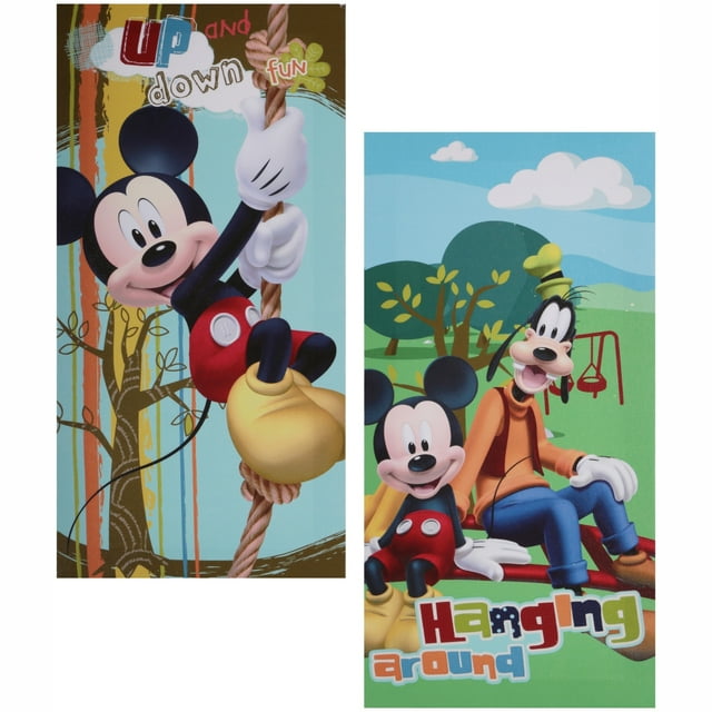 Disney Mickey Mouse Glow In The Dark 2Pack Canvas Wall Art