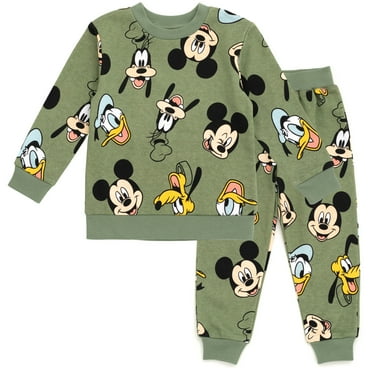 Disney Mickey Mouse Goofy Donald Duck Big Boys Fleece Sweatshirt and Jogger Pants Set Infant to Big Kid