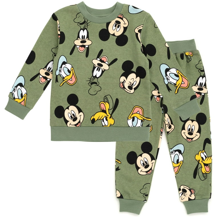 Disney Mickey Mouse Goofy Donald Duck Big Boys Fleece Sweatshirt and Jogger Pants Set Infant to Big Kid Walmart