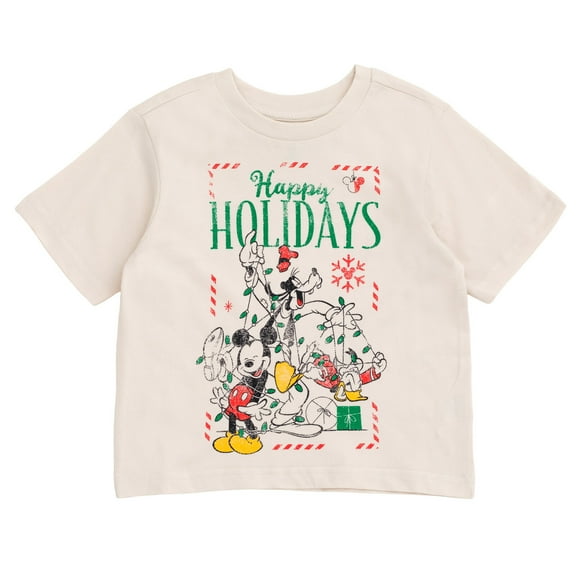 Disney Mickey Mouse Goofy Donald Duck Christmas T-Shirt Toddler to Big Kid