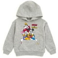 thumbnail image 1 of Disney Mickey Mouse Goofy Donald Duck Fleece Drop Shoulder Pullover Hoodie Toddler to Big Kid, 1 of 5