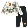 thumbnail image 1 of Disney Mickey Mouse Goofy Donald Duck Halloween Fleece Sweatshirt and Jogger Pants Outfit Set Toddler to Big Kid, 1 of 5