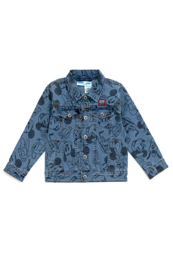 Mickey Mouse Goofy Donald Duck Infant Baby Boys Denim Jacket Friends / Blue 12 Months